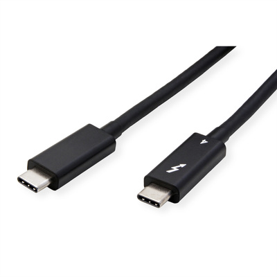 Kábel Thunderbolt 4 (USB 3.1 Typ C) M/M 2m, 40Gbps, PD 100w 20V5A, 8k@60Hz čierny, pasívny