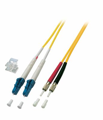 Fiber kábel LC-DIN, 7.5m Duplex OS2(9/125µm), LSOH, 2mm, žltý