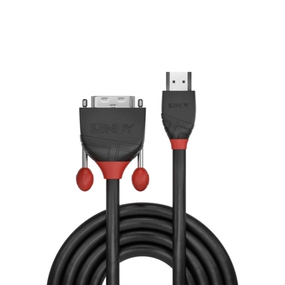 Kábel DVI-D/HDMI M/M 2m, Single-Link, 1920x1080@60Hz, čierny, Black Line