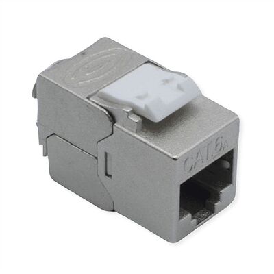 Konektor Keystone cat.6a, tienený, strieborný, beznástrojový (toolless), AWG 22-26, GHMT