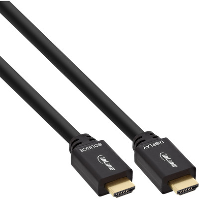 Kábel HDMI M/M 30m, High Speed+Eth, 4K@30Hz, HDMI 1.4, pozl. konektor, čierny, jednosmerný, aktívny