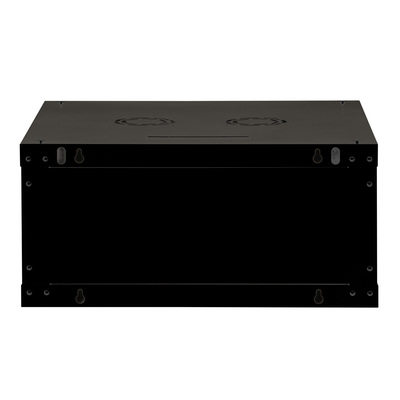 19" Rack na stenu 4U, čierny, 290x600x600mm (HxWxD), odnímateľné bočnice