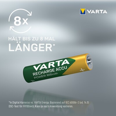 Batéria VARTA RTU nabíjacia AAA (4ks) 1.2V 800mAh NiMH (HR03 56703) 4BL