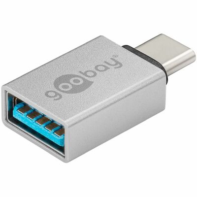 Adapter USB 3.1 Typ C, CM/AF, 5GBit/s, Dongle, sivý