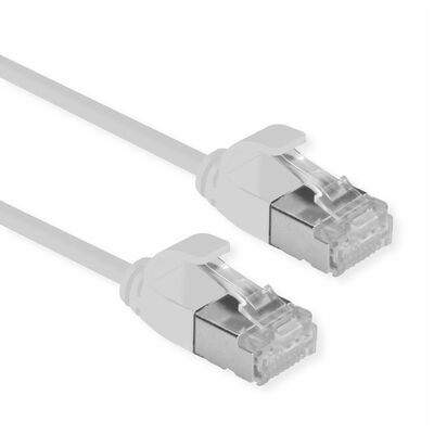 U/FTP (PiMF) Patchkábel LSOH, 5m, cat.6a, sivý, slim, Cu, Flex Cable, Component Level