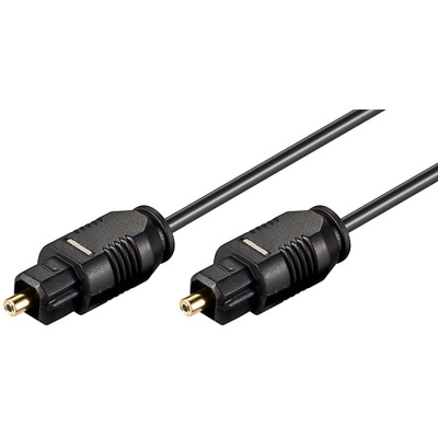 Kábel Toslink audio optický SPDIF prepojovací M/M 5m, ø2.2mm, čierny, Slim