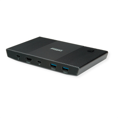 KVM switch/prepínač 2PC, USB Typ C, USB 3.0, USB hub, HDMI 4K@60Hz
