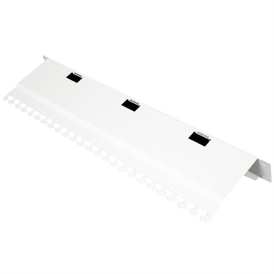 10" Panelová záslepka, prechodka s kefkami, 1U, sivá