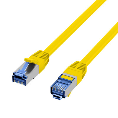 S/FTP (PiMF) Patchkábel LSOH 1m cat.7, žltý, Cu, SuperFlex