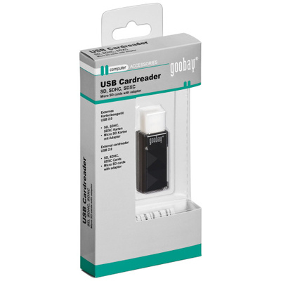 Čítačka USB 2.0 (Konektor USB A), 2 sloty pre karty (MicroSD, SDHC), čierna
