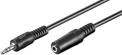 Kábel 3.5mm stereo jack M/F predlžovací 10m, čierny