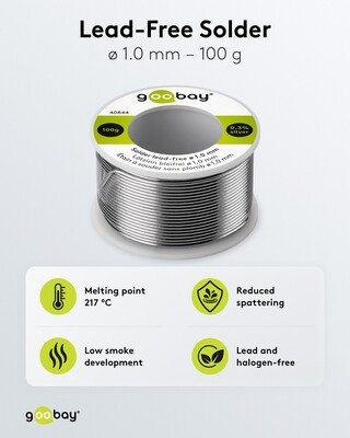 Cín pájkovací o priemere 1mm 100g špulka - bezolovnatý