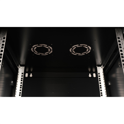 19" Rack na stenu 9U, čierny, 512x600x600 mm (HxWxD), odnímateľné bočnice