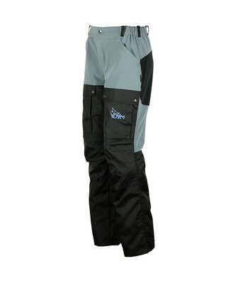 Nohavice DOUBLE, vodeodolné, softshell, čierna+sivá, XL