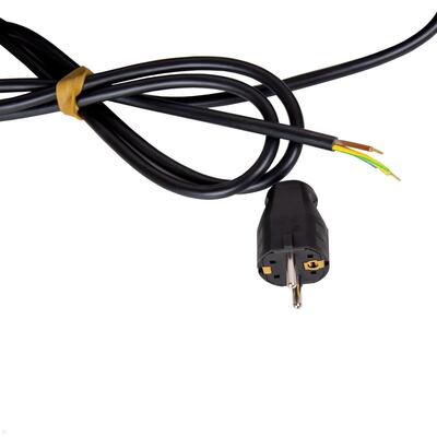 CASIA2 2xUTE 230V, USB nabíjačka, 2m kábel 1.5mm², vidlica CEE7/7, Hliník, nerezová farba