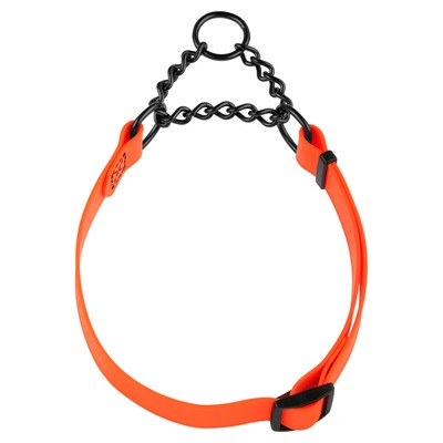 Obojok nastaviteľný BioThane 2.5cm/40-65cm, s retiazkou, modrý, HS