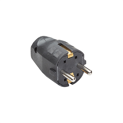 Konektor elektrikársky vidlica 230V čierny HQ CEE7/7 