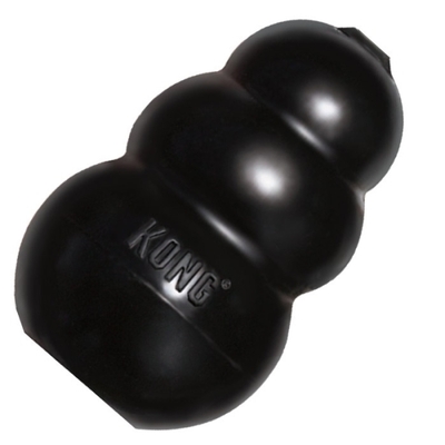 Hračka Kong Dog Extreme - granát na plnenie, prírodná guma, 12.5cm, čierna, XL