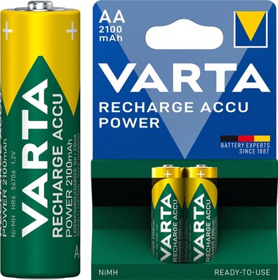 Batéria VARTA RTU nabíjacia AA (2ks) 1.2V 2100mAh NiMH (HR6 56706) 2BL