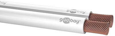Reproduktorový kábel audio 2x0.75mm², 25m, meď, OFC (99,9% oxygen-free copper), biely