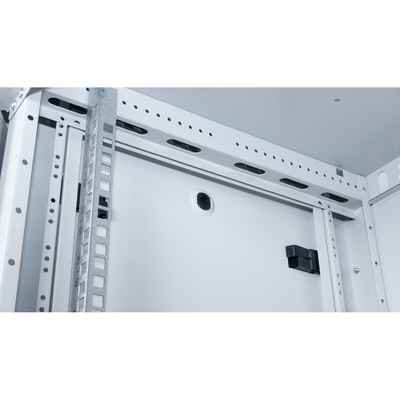 19" Rack na stenu 12U, sivý, 645x600x450mm (HxWxD), odnímateľné bočnice