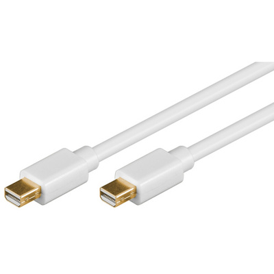Kábel DisplayPort mini M/M 2m, 4K@60Hz, DP v1.2, 21.6Gbit/s, čierny, pozl. konektor