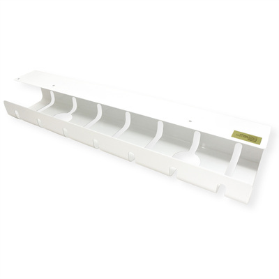 Káblový organizér, žľab na káble pod stôl, hliníkový, 530x110x80mm (DxHxV), biely, 2ks/bal