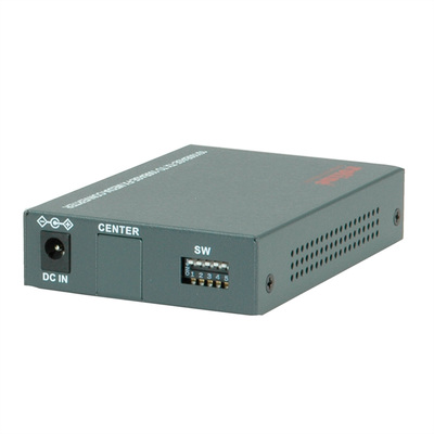 Optický konvertor, RJ45 - ST, 100Mbit, Multimode OM, max. 2km, čierny
