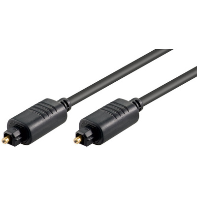 Kábel Toslink audio optický SPDIF prepojovací M/M 1m, ø5.0mm, čierny