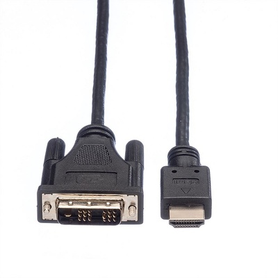 Kábel DVI-D M/M 1.5m, Single-Link, 1920x1200@60Hz, 4.9Gbps, HQ, čierny