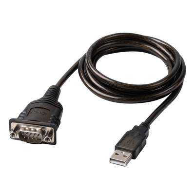 Káblový adaptér USB na RS232 (M), 9pin, 1.5m, čierny