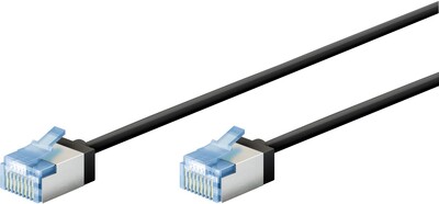 U/FTP Patchkábel LSOH TPE 3m cat.6a, čierny, slim, Cu, Flex Cable, Eco obal