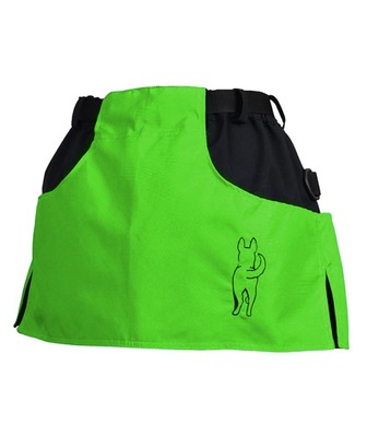 Výcviková sukňa KILT, s odnímateľným pamlskovníkom, čierna+zelená, XS-S