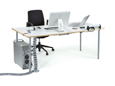 Káblový organizér Snake Pro "chrbtica", 2 komorový, 100cm, čierny