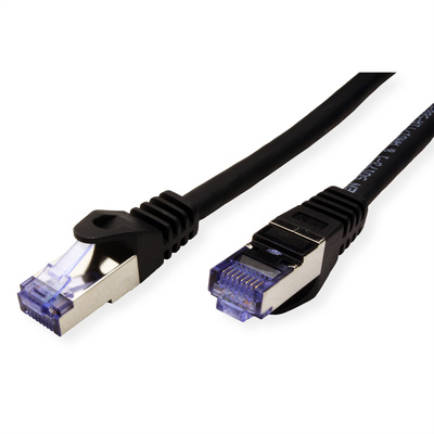 S/FTP (PiMF) Patchkábel LSOH 1.5m cat.6a, čierny, Cu, Component Level