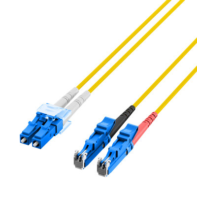 Fiber kábel LC-E2000, 1m Duplex OS2(9/125µm), LSOH, 2mm, žltý
