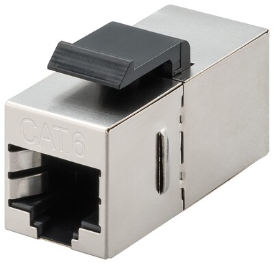 Konektor Keystone cat.6, tienený, strieborný, SPOJKA RJ45 slim