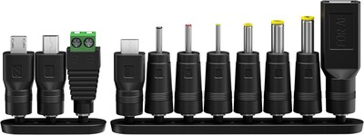 Adaptér NTS 2250mA Univerzálny 3-12V, 27W, 1.8m kábel, konektory: DC, USB(mini, micro, A, C), čierny