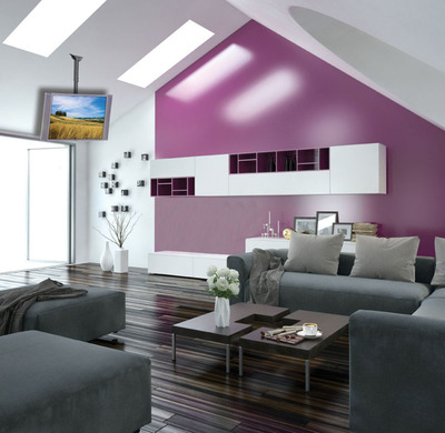 Držiak pre LCD monitor / TV stropný, max 50kg, dĺžka ramena 56-91cm, VESA 600x400, čierny