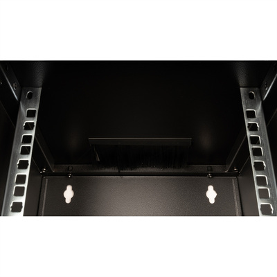 10" Rack na stenu 12U, čierny, 595x312x300 mm (HxWxD), RAL 9005