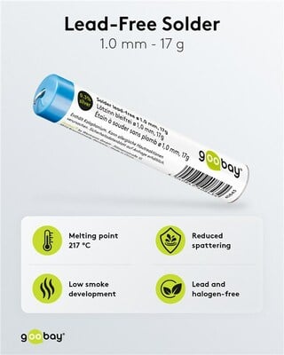 Cín pájkovací o priemere 1mm 17g - bezolovnatý