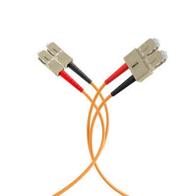 Fiber kábel SC-SC, 1m Duplex OM2(50/125µm), LSOH, 3mm, oranžový