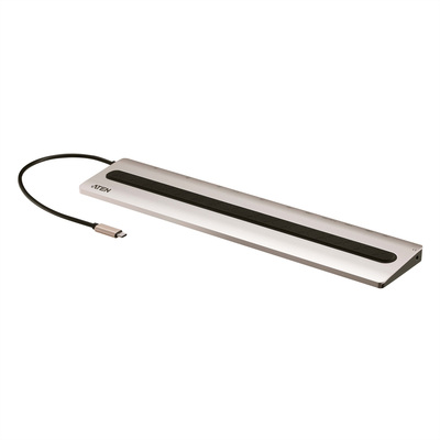 Dokovacia Stanica USB Typ C, 2xHDMI/VGA, 5xUSB-A, LAN, čítačka, audio, PD 100W, 4K@30Hz, 0.3m