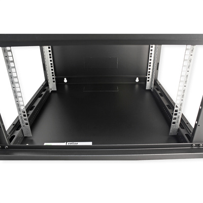 19" Rack na stenu 6U, čierny, 379x600x600mm (HxWxD), odnímateľné bočnice