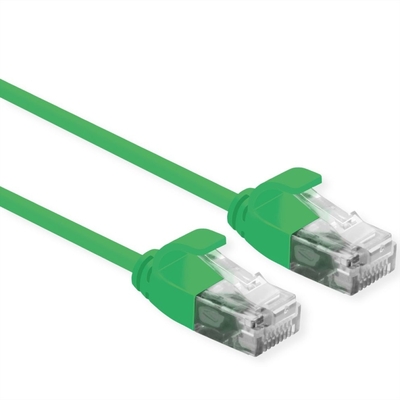 UTP Patchkábel LSOH 0.15m cat.6a, zelený, slim, Cu, Flex Cable, Component Level