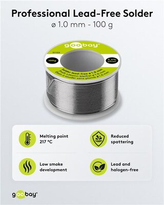 Cín pájkovací o priemere 1mm 100g špulka - bezolovnatý