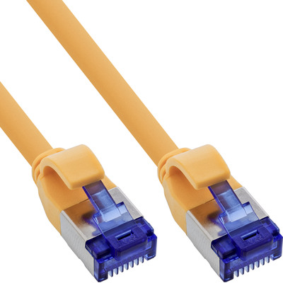 S/FTP (PiMF) Patchkábel LSOH TPE 1m cat.6a, žltý, slim, Cu, flexibilný