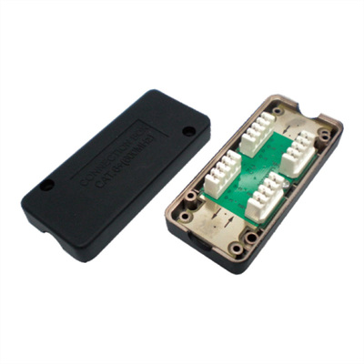 Spojka inštalačného kábla, Junction BOX UTP, cat.6a, LSA-LSA, netienená, 600MHz, čierna