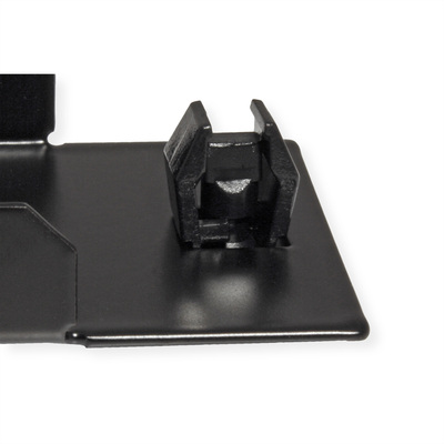 19" záslepka "snap-in", 1U, kovová, montáž bez nástroja, čierna RAL9005