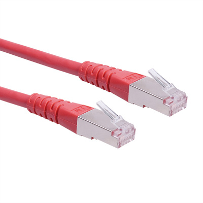 S/FTP (PiMF) Patchkábel 0.5m cat.6, červený, Cu